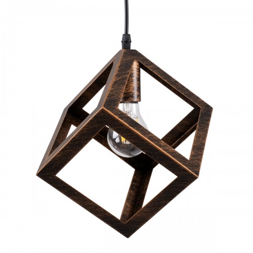 GloboStar® CUBE 00793 Μοντέρνο Κρεμαστό Φωτιστικό Οροφής Μονόφωτο 1 x E27 Καφέ Σκουριά Μεταλλικό Πλέγμα Μ25 x Π25 x Υ25cm Διακόσμηση - Φωτισμός - Χαλιά GloboStar® CUBE 00793 Μοντέρνο Κρεμαστό Φωτιστικό Οροφής Μονόφωτο 1 x E27 Καφέ Σκουριά Μεταλλικό Πλέγμα Μ25 x Π25 x Υ25cm Διακόσμηση - Φωτισμός - Χαλιά