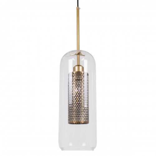 GloboStar® AVERY 00741 Μοντέρνο Κρεμαστό Φωτιστικό Οροφής Μονόφωτο 1 x E27 Διάφανο Γυάλινο με Χρυσό Μεταλλικό Πλέγμα Φ15 x Υ60cm Διακόσμηση - Φωτισμός - Χαλιά GloboStar® AVERY 00741 Μοντέρνο Κρεμαστό Φωτιστικό Οροφής Μονόφωτο 1 x E27 Διάφανο Γυάλινο με Χρυσό Μεταλλικό Πλέγμα Φ15 x Υ60cm Διακόσμηση - Φωτισμός - Χαλιά