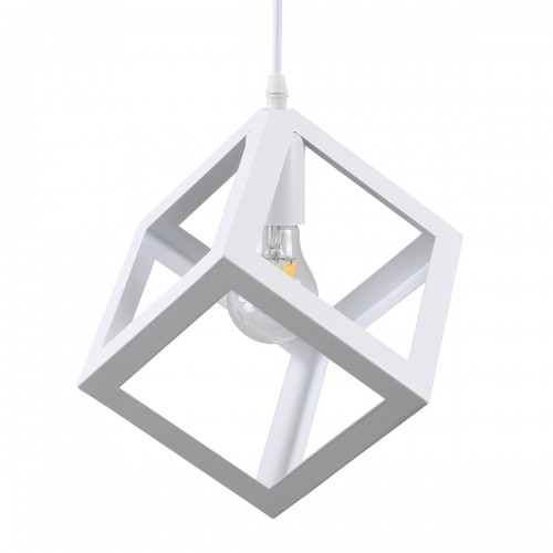 GLOBOSTAR® CUBE 00802 Μοντέρνο Κρεμαστό Φωτιστικό Οροφής με Ντουί 1 x E27 AC 220-240V IP20 - Λευκό - Μ25 x Π25 x Υ25cm GLOBOSTAR® CUBE 00802 Μοντέρνο Κρεμαστό Φωτιστικό Οροφής με Ντουί 1 x E27 AC 220-240V IP20 - Λευκό - Μ25 x Π25 x Υ25cm