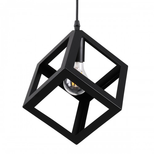 GLOBOSTAR® CUBE 00801 Μοντέρνο Κρεμαστό Φωτιστικό Οροφής με Ντουί 1 x E27 AC 220-240V IP20 - Μαύρο - Μ25 x Π25 x Υ25cm GLOBOSTAR® CUBE 00801 Μοντέρνο Κρεμαστό Φωτιστικό Οροφής με Ντουί 1 x E27 AC 220-240V IP20 - Μαύρο - Μ25 x Π25 x Υ25cm
