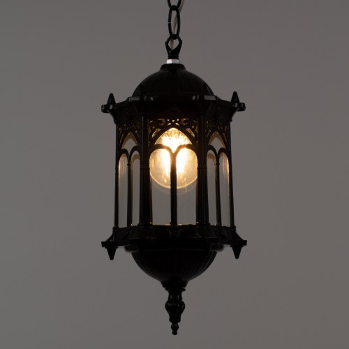 GloboStar® DARCY 00655 Vintage Κρεμαστό Φωτιστικό Οροφής Μονόφωτο 1 x E27 Μαύρο Μεταλλικό Πλέγμα Φ15.5 x Y32.5cm Διακόσμηση - Φωτισμός - Χαλιά