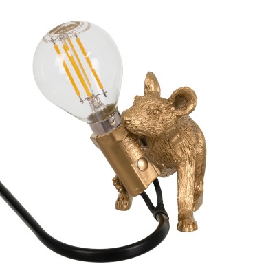 GloboStar® MOUSE 00677 Vintage Επιτραπέζιο Φωτιστικό Πορτατίφ Μονόφωτο 1 x E12 IP20 Χρυσό Πλαστικό - Μ13 x Π4 x Υ7cm GloboStar® MOUSE 00677 Vintage Επιτραπέζιο Φωτιστικό Πορτατίφ Μονόφωτο 1 x E12 IP20 Χρυσό Πλαστικό - Μ13 x Π4 x Υ7cm