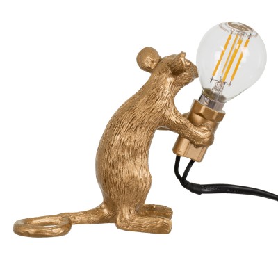 GloboStar® MOUSE 00680 Vintage Επιτραπέζιο Φωτιστικό Πορτατίφ Μονόφωτο 1 x E12 IP20 Χρυσό Πλαστικό - Μ12 x Π4 x Υ10cm GloboStar® MOUSE 00680 Vintage Επιτραπέζιο Φωτιστικό Πορτατίφ Μονόφωτο 1 x E12 IP20 Χρυσό Πλαστικό - Μ12 x Π4 x Υ10cm