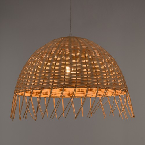 GloboStar® JAKARTA 00712 Vintage Κρεμαστό Φωτιστικό Οροφής Μονόφωτο 1 x E27 Μπέζ Ξύλινο Ψάθινο Bamboo Καμπάνα Φ50 x Y36cm Διακόσμηση - Φωτισμός - Χαλιά GloboStar® JAKARTA 00712 Vintage Κρεμαστό Φωτιστικό Οροφής Μονόφωτο 1 x E27 Μπέζ Ξύλινο Ψάθινο Bamboo Καμπάνα Φ50 x Y36cm Διακόσμηση - Φωτισμός - Χαλιά