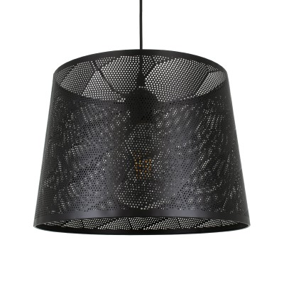 GLOBOSTAR® SPARKLE 00733 Μοντέρνο Κρεμαστό Φωτιστικό Οροφής με Ντουί 1 x E27 AC 220-240V IP20 - Μαύρο - Μ35 x Π35 x Υ26cm
