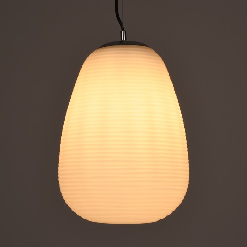 GloboStar® FREYA 00745 Μοντέρνο Κρεμαστό Φωτιστικό Οροφής Μονόφωτο 1 x E27 Λευκό Γυάλινο Φ24 x Υ35cm Διακόσμηση - Φωτισμός - Χαλιά GloboStar® FREYA 00745 Μοντέρνο Κρεμαστό Φωτιστικό Οροφής Μονόφωτο 1 x E27 Λευκό Γυάλινο Φ24 x Υ35cm Διακόσμηση - Φωτισμός - Χαλιά