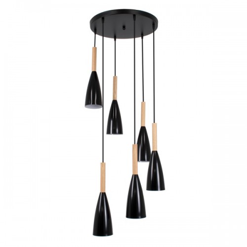 GloboStar® DILLON 00628 Μοντέρνο Κρεμαστό Φωτιστικό Οροφής Πολύφωτο 6 x E27 Μαύρο Μεταλλικό Καμπάνα Φ52 x Υ130cm Διακόσμηση - Φωτισμός - Χαλιά GloboStar® DILLON 00628 Μοντέρνο Κρεμαστό Φωτιστικό Οροφής Πολύφωτο 6 x E27 Μαύρο Μεταλλικό Καμπάνα Φ52 x Υ130cm Διακόσμηση - Φωτισμός - Χαλιά