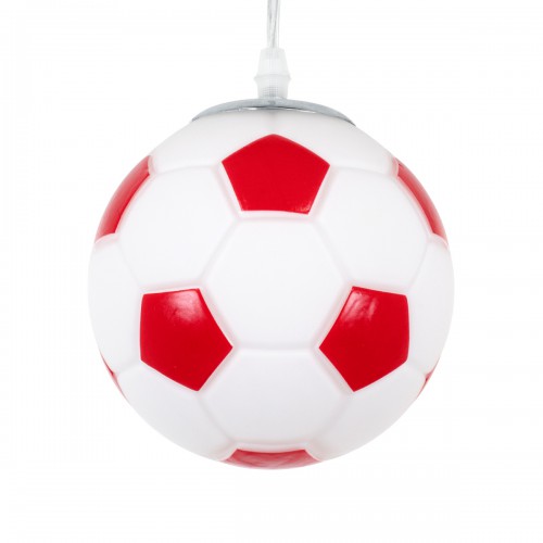 GloboStar® FOOTBALL 00642 Μοντέρνο Κρεμαστό Παιδικό Φωτιστικό Οροφής Μονόφωτο 1 x E27 Κόκκινο Λευκό Γυάλινο Φ15 x Υ18cm Διακόσμηση - Φωτισμός - Χαλιά GloboStar® FOOTBALL 00642 Μοντέρνο Κρεμαστό Παιδικό Φωτιστικό Οροφής Μονόφωτο 1 x E27 Κόκκινο Λευκό Γυάλινο Φ15 x Υ18cm Διακόσμηση - Φωτισμός - Χαλιά