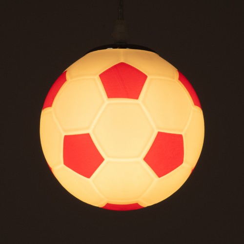 GloboStar® FOOTBALL 00642 Μοντέρνο Κρεμαστό Παιδικό Φωτιστικό Οροφής Μονόφωτο 1 x E27 Κόκκινο Λευκό Γυάλινο Φ15 x Υ18cm Διακόσμηση - Φωτισμός - Χαλιά GloboStar® FOOTBALL 00642 Μοντέρνο Κρεμαστό Παιδικό Φωτιστικό Οροφής Μονόφωτο 1 x E27 Κόκκινο Λευκό Γυάλινο Φ15 x Υ18cm Διακόσμηση - Φωτισμός - Χαλιά