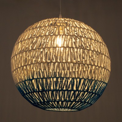 GloboStar® SANTOR 00729 Vintage Κρεμαστό Φωτιστικό Οροφής Μονόφωτο 1 x E27 Λευκό - Μπλε Καμπάνα με Σχοινί Φ50 x Υ50cm Διακόσμηση - Φωτισμός - Χαλιά GloboStar® SANTOR 00729 Vintage Κρεμαστό Φωτιστικό Οροφής Μονόφωτο 1 x E27 Λευκό - Μπλε Καμπάνα με Σχοινί Φ50 x Υ50cm Διακόσμηση - Φωτισμός - Χαλιά