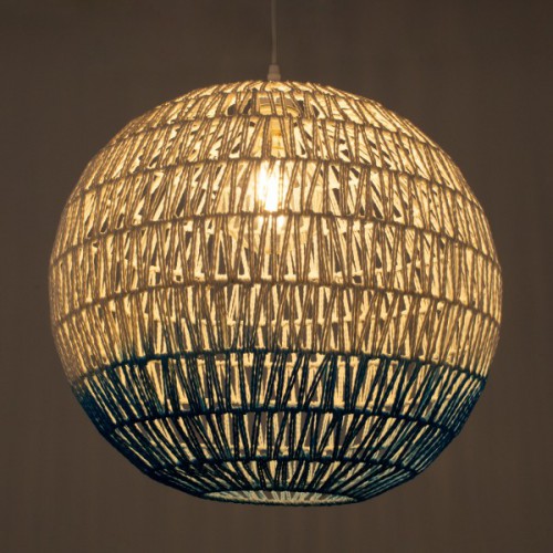 GloboStar® SANTOR 00729 Vintage Κρεμαστό Φωτιστικό Οροφής Μονόφωτο 1 x E27 Λευκό - Μπλε Καμπάνα με Σχοινί Φ50 x Υ50cm Διακόσμηση - Φωτισμός - Χαλιά GloboStar® SANTOR 00729 Vintage Κρεμαστό Φωτιστικό Οροφής Μονόφωτο 1 x E27 Λευκό - Μπλε Καμπάνα με Σχοινί Φ50 x Υ50cm Διακόσμηση - Φωτισμός - Χαλιά