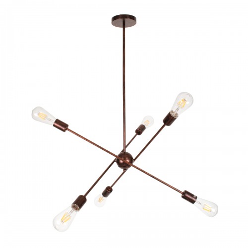 GloboStar® ZANE 00785 Μοντέρνο Φωτιστικό Οροφής Πολύφωτο Χάλκινο Μεταλλικό Ράγα Φ70 x Y100cm Διακόσμηση - Φωτισμός - Χαλιά GloboStar® ZANE 00785 Μοντέρνο Φωτιστικό Οροφής Πολύφωτο Χάλκινο Μεταλλικό Ράγα Φ70 x Y100cm Διακόσμηση - Φωτισμός - Χαλιά