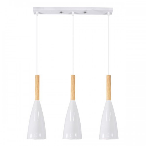 GloboStar® DILLON 00631 Μοντέρνο Κρεμαστό Φωτιστικό Οροφής Τρίφωτο 3 x E27 Λευκό Μεταλλικό Καμπάνα Μ54 x Π14 x Υ130cm Διακόσμηση - Φωτισμός - Χαλιά GloboStar® DILLON 00631 Μοντέρνο Κρεμαστό Φωτιστικό Οροφής Τρίφωτο 3 x E27 Λευκό Μεταλλικό Καμπάνα Μ54 x Π14 x Υ130cm Διακόσμηση - Φωτισμός - Χαλιά