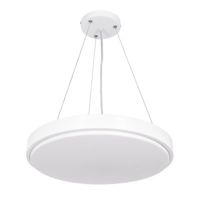 GloboStar® CASPER 61018 Κρεμαστή Πλαφονιέρα Οροφής LED CCT 76W 8372lm 120° AC 220-240V - Εναλλαγή Φωτισμού μέσω Τηλεχειριστηρίου All In One Ψυχρό Λευκό 6000k+Φυσικό Λευκό 4500k+Θερμό Λευκό 2700k Dimmable Φ45cm - Λευκό - 3 Years Warranty Διακόσμηση - Φως -