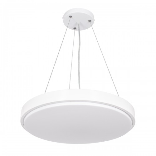 GloboStar® CASPER 61018 Κρεμαστή Πλαφονιέρα Οροφής LED CCT 76W 8372lm 120° AC 220-240V - Εναλλαγή Φωτισμού μέσω Τηλεχειριστηρίου All In One Ψυχρό Λευκό 6000k+Φυσικό Λευκό 4500k+Θερμό Λευκό 2700k Dimmable Φ45cm - Λευκό - 3 Years Warranty Διακόσμηση - Φως -