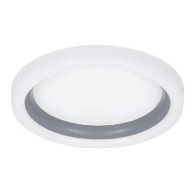 GloboStar® ARIANA 61036 Πλαφονιέρα Οροφής Κύκλος LED CCT 55W 6376lm 120° AC 220-240V - Εναλλαγή Φωτισμού μέσω Τηλεχειριστηρίου All In One Ψυχρό Λευκό 6000k+Φυσικό Λευκό 4500k+Θερμό Λευκό 2700k Dimmable Φ48cm - Ανθρακί - 3 Years Warranty Διακόσμηση - Φως -