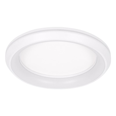 GloboStar® MELINA 61041 Πλαφονιέρα Οροφής Κύκλος LED CCT 55W 6376lm 120° AC 220-240V - Εναλλαγή Φωτισμού μέσω Τηλεχειριστηρίου All In One Ψυχρό Λευκό 6000k+Φυσικό Λευκό 4500k+Θερμό Λευκό 2700k Dimmable Φ48cm - Λευκό - 3 Years Warranty Διακόσμηση - Φως - Χ
