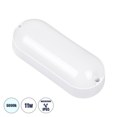 GLOBOSTAR® HOMIE 61000 Φωτιστικό Καραβοχελώνα Τοίχου - Απλίκα LED 11W 960lm 180° AC 220-240V Αδιάβροχο IP65 Ψυχρό Λευκό 6000K - Lumileds SMD Chip - Λευκό Γαλακτερό - Μ17 x Π7 x Υ4.5cm - 3 Χρόνια Εγγύηση GLOBOSTAR® HOMIE 61000 Φωτιστικό Καραβοχελώνα Τοίχου - Απλίκα LED 11W 960lm 180° AC 220-240V Αδιάβροχο IP65 Ψυχρό Λευκό 6000K - Lumileds SMD Chip - Λευκό Γαλακτερό - Μ17 x Π7 x Υ4.5cm - 3 Χρόνια Εγγύηση