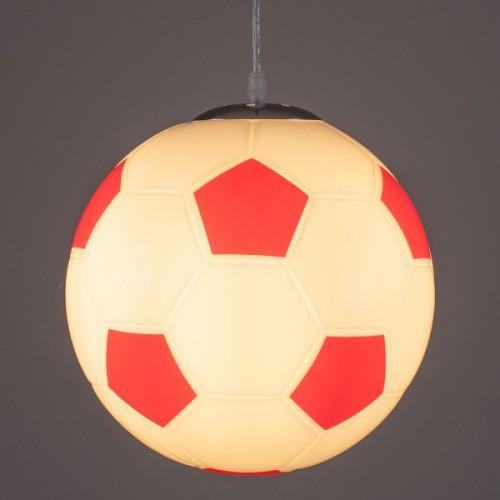GLOBOSTAR® FOOTBALL 00646 Παιδικό Κρεμαστό Φωτιστικό Οροφής με Ντουί 1 x E27 AC 220-240V IP20 - Λευκό & Κόκκινο - Μ25 x Π25 x Υ25cm GLOBOSTAR® FOOTBALL 00646 Παιδικό Κρεμαστό Φωτιστικό Οροφής με Ντουί 1 x E27 AC 220-240V IP20 - Λευκό & Κόκκινο - Μ25 x Π25 x Υ25cm