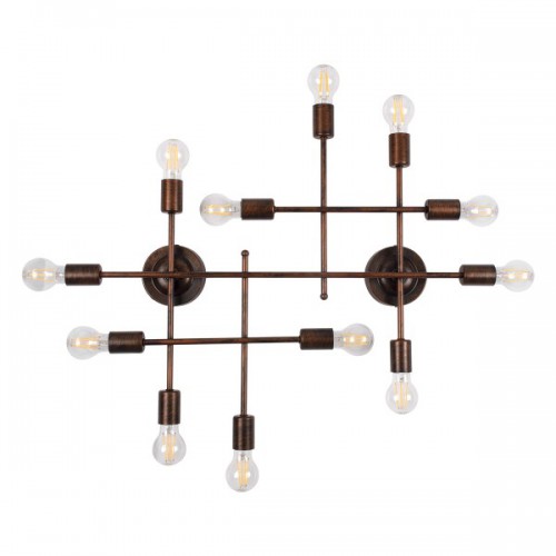 GloboStar® PIPING 00668 Vintage Industrial Επιτοίχιο Φωτιστικό Πολύφωτο Χάλκινο Μεταλλικό Πλέγμα Μ78.5 x Π9.5 x Υ64cm Διακόσμηση - Φωτισμός - Χαλιά GloboStar® PIPING 00668 Vintage Industrial Επιτοίχιο Φωτιστικό Πολύφωτο Χάλκινο Μεταλλικό Πλέγμα Μ78.5 x Π9.5 x Υ64cm Διακόσμηση - Φωτισμός - Χαλιά