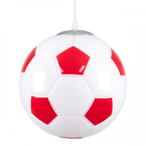 GLOBOSTAR® FOOTBALL 00646 Παιδικό Κρεμαστό Φωτιστικό Οροφής με Ντουί 1 x E27 AC 220-240V IP20 - Λευκό & Κόκκινο - Μ25 x Π25 x Υ25cm GLOBOSTAR® FOOTBALL 00646 Παιδικό Κρεμαστό Φωτιστικό Οροφής με Ντουί 1 x E27 AC 220-240V IP20 - Λευκό & Κόκκινο - Μ25 x Π25 x Υ25cm