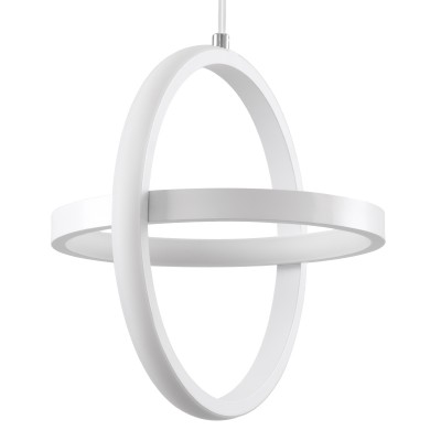 GloboStar® ALICE 61056 Κρεμαστό Φωτιστικό Οροφής Design LED CCT 20W 2400lm 300° AC 220-240V - Εναλλαγή Φωτισμού μέσω Διακόπτη On/Off All In One Ψυχρό 6000k+Φυσικό 4500k+Θερμό 2700k Μ25 x Π22 x Υ25cm - Λευκό Διακόσμηση - Φως - Χαλιά