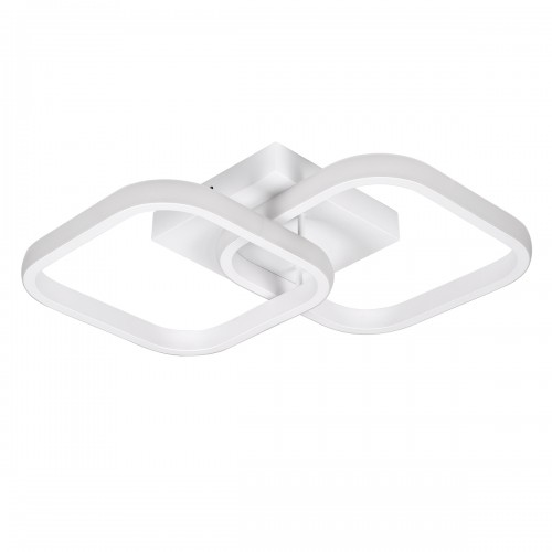 GloboStar® NORA 61062 Φωτιστικό Οροφής Design LED CCT 22W 2640lm 300° AC 220-240V - Εναλλαγή Φωτισμού μέσω Διακόπτη On/Off All In One Ψυχρό 6000k+Φυσικό 4500k+Θερμό 2700k Μ40 x Π24 x Υ7cm - Λευκό Διακόσμηση - Φως - Χαλιά