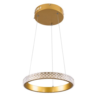 GloboStar® DIAMOND 61127 Κρεμαστό Φωτιστικό Δαχτυλίδι-Κύκλος LED CCT 20W 2356lm 360° AC 220-240V - Εναλλαγή Φωτισμού μέσω Τηλεχειριστηρίου All In One Ψυχρό 6000k+Φυσικό 4500k+Θερμό 2700k Dimmable Φ25cm - Χρυσό Βούρτσας - 3 Years Warranty Διακόσμηση - Φως GloboStar® DIAMOND 61127 Κρεμαστό Φωτιστικό Δαχτυλίδι-Κύκλος LED CCT 20W 2356lm 360° AC 220-240V - Εναλλαγή Φωτισμού μέσω Τηλεχειριστηρίου All In One Ψυχρό 6000k+Φυσικό 4500k+Θερμό 2700k Dimmable Φ25cm - Χρυσό Βούρτσας - 3 Years Warranty Διακόσμηση - Φως