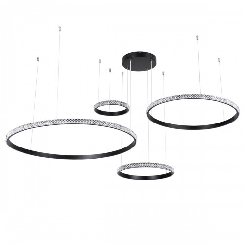 GloboStar® DIAMOND TETRA 61148 Κρεμαστό Φωτιστικό Δαχτυλίδι-Κύκλος LED CCT 150W 18379lm 360° AC 220-240V - Εναλλαγή Φωτισμού μέσω Τηλεχειριστηρίου All In One Ψυχρό 6000k+Φυσικό 4500k+Θερμό 2700k Dimmable Φ25+40+60+80cm - Μαύρο - 3 Years Warranty Διακόσμησ GloboStar® DIAMOND TETRA 61148 Κρεμαστό Φωτιστικό Δαχτυλίδι-Κύκλος LED CCT 150W 18379lm 360° AC 220-240V - Εναλλαγή Φωτισμού μέσω Τηλεχειριστηρίου All In One Ψυχρό 6000k+Φυσικό 4500k+Θερμό 2700k Dimmable Φ25+40+60+80cm - Μαύρο - 3 Years Warranty Διακόσμησ