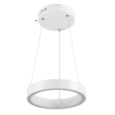 GloboStar® NEMESIS 61153 Κρεμαστό Φωτιστικό Δαχτυλίδι-Κύκλος LED CCT 20W 2356lm 360° AC 220-240V - Εναλλαγή Φωτισμού μέσω Τηλεχειριστηρίου All In One Ψυχρό 6000k+Φυσικό 4500k+Θερμό 2700k Dimmable Φ25cm - Λευκό - 3 Years Warranty Διακόσμηση - Φως - Χαλιά