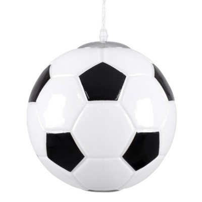 GLOBOSTAR® FOOTBALL 00647 Παιδικό Κρεμαστό Φωτιστικό Οροφής με Ντουί 1 x E27 AC 220-240V IP20 - Λευκό & Μαύρο - Μ25 x Π25 x Υ25cm GLOBOSTAR® FOOTBALL 00647 Παιδικό Κρεμαστό Φωτιστικό Οροφής με Ντουί 1 x E27 AC 220-240V IP20 - Λευκό & Μαύρο - Μ25 x Π25 x Υ25cm