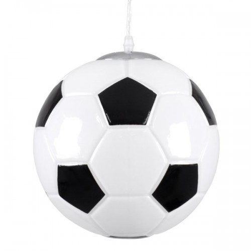 GLOBOSTAR® FOOTBALL 00647 Παιδικό Κρεμαστό Φωτιστικό Οροφής με Ντουί 1 x E27 AC 220-240V IP20 - Λευκό & Μαύρο - Μ25 x Π25 x Υ25cm GLOBOSTAR® FOOTBALL 00647 Παιδικό Κρεμαστό Φωτιστικό Οροφής με Ντουί 1 x E27 AC 220-240V IP20 - Λευκό & Μαύρο - Μ25 x Π25 x Υ25cm