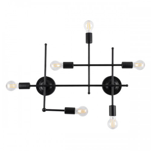 GloboStar® PIPING 00664 Vintage Industrial Επιτοίχιο Φωτιστικό Πολύφωτο Μαύρο Μεταλλικό Πλέγμα Μ66 x Π9.5 x Υ49cm Διακόσμηση - Φωτισμός - Χαλιά GloboStar® PIPING 00664 Vintage Industrial Επιτοίχιο Φωτιστικό Πολύφωτο Μαύρο Μεταλλικό Πλέγμα Μ66 x Π9.5 x Υ49cm Διακόσμηση - Φωτισμός - Χαλιά