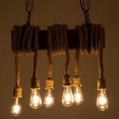 GloboStar® VIKING 00606 Vintage Κρεμαστό Φωτιστικό Οροφής Πολύφωτο 6 x E27 Σκούρο Καφέ Μεταλλικό Ξύλινο Ράγα Μ53 x Π11 x Υ96cm έως Y220cm max Διακόσμηση - Φωτισμός - Χαλιά GloboStar® VIKING 00606 Vintage Κρεμαστό Φωτιστικό Οροφής Πολύφωτο 6 x E27 Σκούρο Καφέ Μεταλλικό Ξύλινο Ράγα Μ53 x Π11 x Υ96cm έως Y220cm max Διακόσμηση - Φωτισμός - Χαλιά