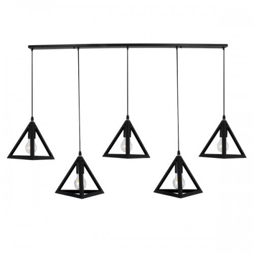 GloboStar® TRIANGLE 00608 Μοντέρνο Κρεμαστό Φωτιστικό Οροφής Πολύφωτο 5 x E27 Μαύρο Μεταλλικό Πλέγμα Μ170 x Π22 x Y130cm Διακόσμηση - Φωτισμός - Χαλιά GloboStar® TRIANGLE 00608 Μοντέρνο Κρεμαστό Φωτιστικό Οροφής Πολύφωτο 5 x E27 Μαύρο Μεταλλικό Πλέγμα Μ170 x Π22 x Y130cm Διακόσμηση - Φωτισμός - Χαλιά