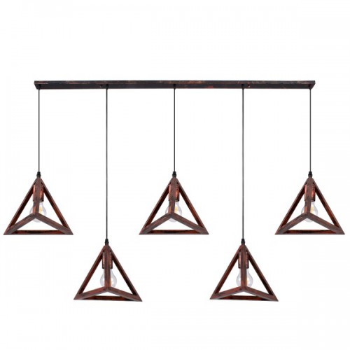 GloboStar® TRIANGLE 00609 Μοντέρνο Κρεμαστό Φωτιστικό Οροφής Πολύφωτο 5 x E27 Χάλκινο Μεταλλικό Πλέγμα Μ170 x Π22 x Y130cm Διακόσμηση - Φωτισμός - Χαλιά GloboStar® TRIANGLE 00609 Μοντέρνο Κρεμαστό Φωτιστικό Οροφής Πολύφωτο 5 x E27 Χάλκινο Μεταλλικό Πλέγμα Μ170 x Π22 x Y130cm Διακόσμηση - Φωτισμός - Χαλιά