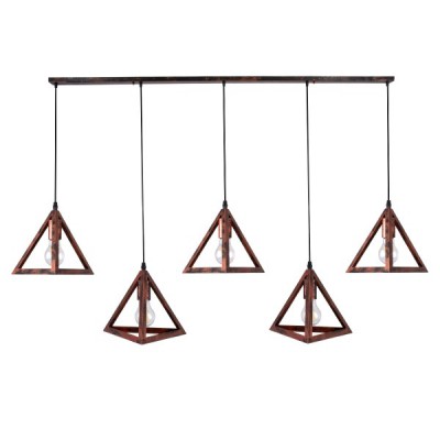 GloboStar® TRIANGLE 00609 Μοντέρνο Κρεμαστό Φωτιστικό Οροφής Πολύφωτο 5 x E27 Χάλκινο Μεταλλικό Πλέγμα Μ170 x Π22 x Y130cm Διακόσμηση - Φωτισμός - Χαλιά GloboStar® TRIANGLE 00609 Μοντέρνο Κρεμαστό Φωτιστικό Οροφής Πολύφωτο 5 x E27 Χάλκινο Μεταλλικό Πλέγμα Μ170 x Π22 x Y130cm Διακόσμηση - Φωτισμός - Χαλιά