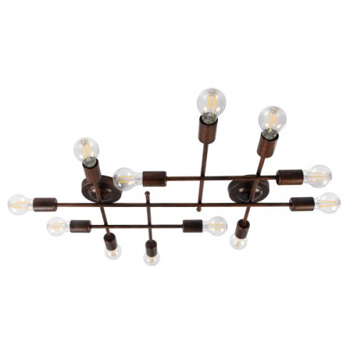 GloboStar® PIPING 00668-1 Vintage Industrial Φωτιστικό Οροφής Πολύφωτο Χάλκινο Μεταλλικό Πλέγμα Μ78.5 x Π9.5 x Υ64cm Διακόσμηση - Φωτισμός - Χαλιά GloboStar® PIPING 00668-1 Vintage Industrial Φωτιστικό Οροφής Πολύφωτο Χάλκινο Μεταλλικό Πλέγμα Μ78.5 x Π9.5 x Υ64cm Διακόσμηση - Φωτισμός - Χαλιά