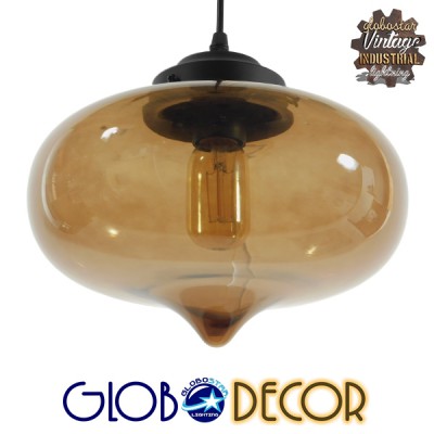 GLOBOSTAR® QUINN 01029 Vintage Κρεμαστό Φωτιστικό Οροφής με Ντουί 1 x E27 AC 220-240V IP20 - Μελί & Μαύρο - Μ26 x Π26 x Υ20cm GLOBOSTAR® QUINN 01029 Vintage Κρεμαστό Φωτιστικό Οροφής με Ντουί 1 x E27 AC 220-240V IP20 - Μελί & Μαύρο - Μ26 x Π26 x Υ20cm