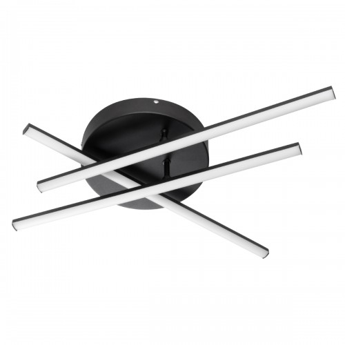 GloboStar® DRACO 61093 Φωτιστικό Οροφής Γραμμικό Linear Design LED CCT 45W 5535lm 120° AC 220-240V - Εναλλαγή Φωτισμού μέσω Τηλεχειριστηρίου All In One Ψυχρό 6000k+Φυσικό 4500k+Θερμό 2700k Dimmable Φ50 x Υ11cm - Μαύρο - 3 Years Warranty Διακόσμηση - Φως -