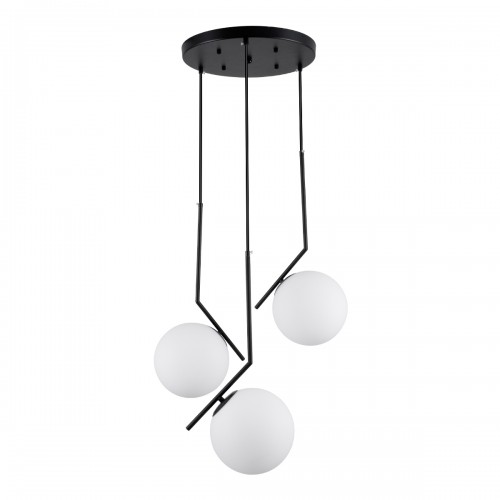 GloboStar® MONROE 00952 Μοντέρνο Κρεμαστό Φωτιστικό Οροφής Τρίφωτο 3 x E27 Μαύρο - Λευκό Μεταλλικό Μπάλα Φ60 x Υ50cm Διακόσμηση - Φως - Χαλιά GloboStar® MONROE 00952 Μοντέρνο Κρεμαστό Φωτιστικό Οροφής Τρίφωτο 3 x E27 Μαύρο - Λευκό Μεταλλικό Μπάλα Φ60 x Υ50cm Διακόσμηση - Φως - Χαλιά