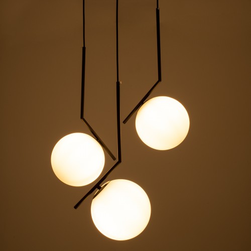 GloboStar® MONROE 00952 Μοντέρνο Κρεμαστό Φωτιστικό Οροφής Τρίφωτο 3 x E27 Μαύρο - Λευκό Μεταλλικό Μπάλα Φ60 x Υ50cm Διακόσμηση - Φως - Χαλιά GloboStar® MONROE 00952 Μοντέρνο Κρεμαστό Φωτιστικό Οροφής Τρίφωτο 3 x E27 Μαύρο - Λευκό Μεταλλικό Μπάλα Φ60 x Υ50cm Διακόσμηση - Φως - Χαλιά
