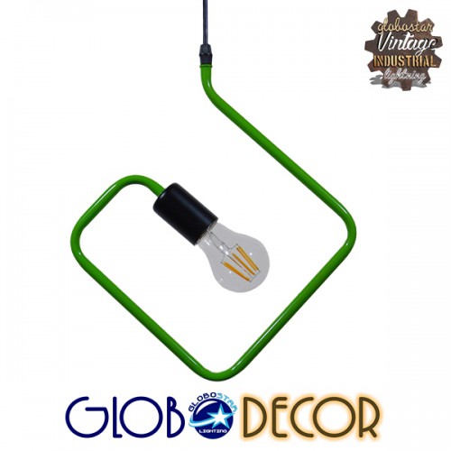 GLOBOSTAR® LIBBY 01096-1 Παιδικό Κρεμαστό Φωτιστικό Οροφής με Ντουί 1 x E27 AC 220-240V IP20 - Πράσινο & Μαύρο - Μ31 x Π31 x Υ16cm GLOBOSTAR® LIBBY 01096-1 Παιδικό Κρεμαστό Φωτιστικό Οροφής με Ντουί 1 x E27 AC 220-240V IP20 - Πράσινο & Μαύρο - Μ31 x Π31 x Υ16cm
