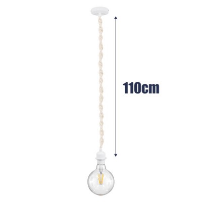 GLOBOSTAR® SHAQRA 36215 Μοντέρνο Κρεμαστό Φωτιστικό Οροφής με Ντουί 1 x E27 AC 220-240V IP20 - Μπεζ - Μ4 x Π4 x Υ110cm GLOBOSTAR® SHAQRA 36215 Μοντέρνο Κρεμαστό Φωτιστικό Οροφής με Ντουί 1 x E27 AC 220-240V IP20 - Μπεζ - Μ4 x Π4 x Υ110cm