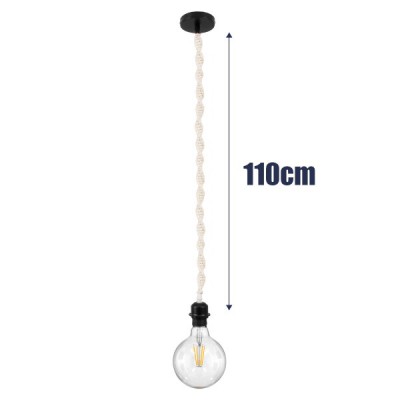 GLOBOSTAR® SHAQRA 36216 Μοντέρνο Κρεμαστό Φωτιστικό Οροφής με Ντουί 1 x E27 AC 220-240V IP20 - Μπεζ - Μ4 x Π4 x Υ110cm GLOBOSTAR® SHAQRA 36216 Μοντέρνο Κρεμαστό Φωτιστικό Οροφής με Ντουί 1 x E27 AC 220-240V IP20 - Μπεζ - Μ4 x Π4 x Υ110cm