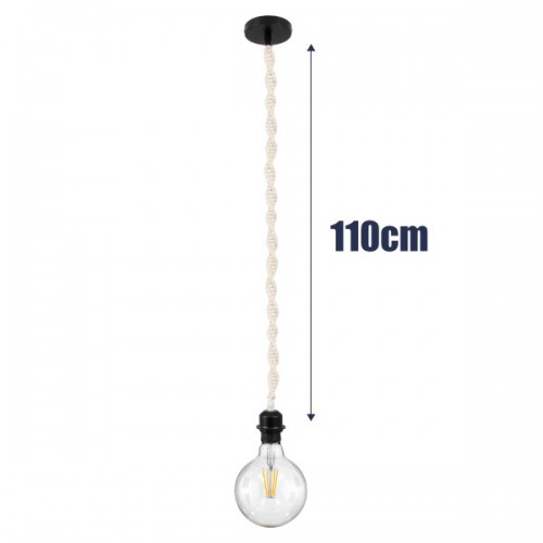 GLOBOSTAR® SHAQRA 36216 Μοντέρνο Κρεμαστό Φωτιστικό Οροφής με Ντουί 1 x E27 AC 220-240V IP20 - Μπεζ - Μ4 x Π4 x Υ110cm GLOBOSTAR® SHAQRA 36216 Μοντέρνο Κρεμαστό Φωτιστικό Οροφής με Ντουί 1 x E27 AC 220-240V IP20 - Μπεζ - Μ4 x Π4 x Υ110cm