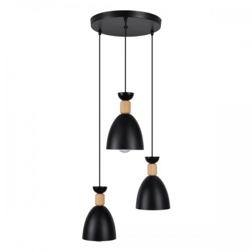 GLOBOSTAR® AVA 61572 Μοντέρνο Κρεμαστό Φωτιστικό Οροφής με Ντουί 3 x E27 AC 220-240V IP20 - Μαύρο & Μπεζ - Μ35 x Π35 x Υ130cm GLOBOSTAR® AVA 61572 Μοντέρνο Κρεμαστό Φωτιστικό Οροφής με Ντουί 3 x E27 AC 220-240V IP20 - Μαύρο & Μπεζ - Μ35 x Π35 x Υ130cm
