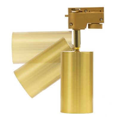 GLOBOSTAR® LEO 60357 Κινούμενο Φωτιστικό Σποτ Ράγας με Ντουί 1 x GU10 AC 220-240V IP20 - Χρυσό Πλατίνα - Μ6 x Π6 x Υ19cm GLOBOSTAR® LEO 60357 Κινούμενο Φωτιστικό Σποτ Ράγας με Ντουί 1 x GU10 AC 220-240V IP20 - Χρυσό Πλατίνα - Μ6 x Π6 x Υ19cm
