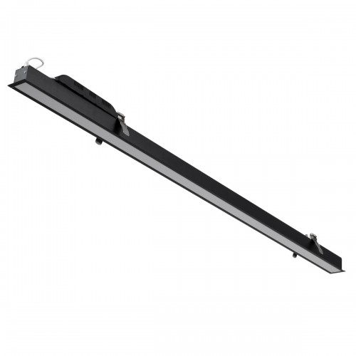 GloboStar® LUCA 61032 Γραμμικό Χωνευτό Φωτιστικό Linear LED CCT 54W 6500lm 120° AC 220-240V Μ121.5 x Π5 x Υ4cm - Εναλλαγή Φωτισμού μέσω Τηλεχειριστηρίου All In One Ψυχρό 6000k+Φυσικό 4500k+Θερμό 2700k Dimmable - Μαύρο - 3 Years Warranty Διακόσμηση - Φως -