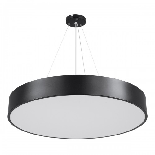 GloboStar® BURTON 61202-P Κρεμαστή Πλαφονιέρα Οροφής LED CCT 75W 8625lm 120° AC 220-240V - Εναλλαγή Φωτισμού μέσω Τηλεχειριστηρίου All In One Ψυχρό 6000k+Φυσικό 4500k+Θερμό 2700k Dimmable Φ60cm - Μαύρο - 3 Years Warranty Διακόσμηση - Φως - Χαλιά